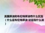 美國原油和布倫特原油有什么區(qū)別（什么是布倫特原油 這是指什么油）