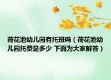 荷花池幼兒園有托班嗎（荷花池幼兒園托費(fèi)是多少 下面為大家解答）