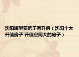 沈陽哪里買房子有升值（沈陽十大升值房子 升值空間大的房子）