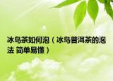冰島茶如何泡（冰島普洱茶的泡法 簡單易懂）
