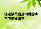住宅樓凸窗拆模后的水平度標(biāo)準(zhǔn)如下