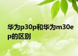 華為p30p和華為m30ep的區(qū)別