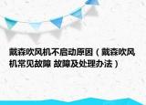 戴森吹風(fēng)機(jī)不啟動(dòng)原因（戴森吹風(fēng)機(jī)常見(jiàn)故障 故障及處理辦法）