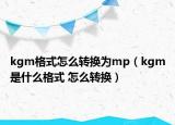 kgm格式怎么轉(zhuǎn)換為mp（kgm是什么格式 怎么轉(zhuǎn)換）