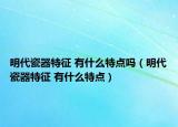 明代瓷器特征 有什么特點(diǎn)嗎（明代瓷器特征 有什么特點(diǎn)）