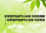 初學(xué)葫蘆絲換氣小訣竅 對(duì)你有用嘛（初學(xué)葫蘆絲換氣小訣竅 對(duì)你有用）