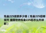 煉金225需要多少級(jí)（煉金225后哪里升 魔獸世界煉金225后怎么升詳解）