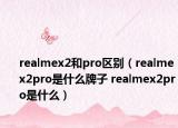 realmex2和pro區(qū)別（realmex2pro是什么牌子 realmex2pro是什么）