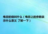 電容的值叫什么（電容上的參數(shù)表示什么意義 了解一下）