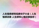 人生情感感悟經(jīng)典句子大全（人生情感語錄 人生感悟心情語錄推薦）