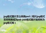 jpg格式圖片怎么轉(zhuǎn)換psd（相片jpg格式怎樣轉(zhuǎn)換成為psb psb格式圖片如何轉(zhuǎn)為jpg格式呢）