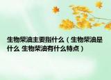 生物柴油主要指什么（生物柴油是什么 生物柴油有什么特點）