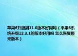 蘋果6升級到11.0版本好用嗎（平果6系統(tǒng)升級12.3.1的版本好用嗎 怎么恢復原來版本）
