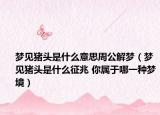 夢(mèng)見(jiàn)豬頭是什么意思周公解夢(mèng)（夢(mèng)見(jiàn)豬頭是什么征兆 你屬于哪一種夢(mèng)境）