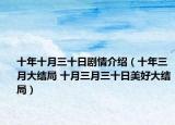 十年十月三十日劇情介紹（十年三月大結(jié)局 十月三月三十日美好大結(jié)局）
