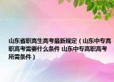 山東省職高生高考最新規(guī)定（山東中專高職高考需要什么條件 山東中專高職高考所需條件）