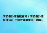 寧波老外灘百度百科（寧波老外灘是什么江 寧波老外灘坐落于哪里）