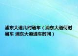 浦東大道幾時通車（浦東大道何時通車 浦東大道通車時間）