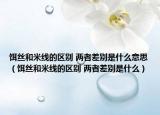 餌絲和米線的區(qū)別 兩者差別是什么意思（餌絲和米線的區(qū)別 兩者差別是什么）