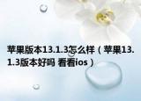 蘋果版本13.1.3怎么樣（蘋果13.1.3版本好嗎 看看ios）