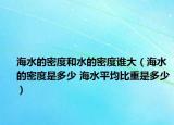 海水的密度和水的密度誰(shuí)大（海水的密度是多少 海水平均比重是多少）