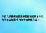 牛肉丸子的做法最正宗的做法視頻（牛肉丸子怎么做嫩 牛肉丸子的制作方法）