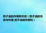 鴿子湯的作用和功效（鴿子湯的功效與作用 鴿子湯制作原料）