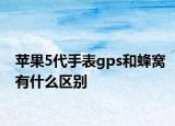 蘋(píng)果5代手表gps和蜂窩有什么區(qū)別