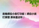 夜晚感應(yīng)小夜燈功能（感應(yīng)小夜燈原理 原來是這樣）