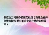 新成立公司開辦費(fèi)賬務(wù)處理（新建企業(yè)開辦費(fèi)怎做賬 新辦的企業(yè)開辦費(fèi)應(yīng)如何做賬）