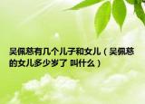 吳佩慈有幾個兒子和女兒（吳佩慈的女兒多少歲了 叫什么）