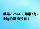 蘋果7 256G（蘋果7有256g的嗎 有沒有）