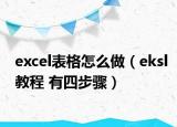 excel表格怎么做（eksl教程 有四步驟）