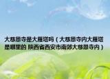 大慈恩寺是大雁塔嗎（大慈恩寺內(nèi)大雁塔是哪里的 陜西省西安市南郊大慈恩寺內(nèi)）