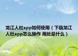 龍江人社app如何使用（下載龍江人社app怎么操作 用處是什么）