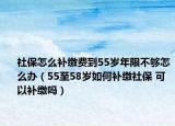 社保怎么補繳費到55歲年限不夠怎么辦（55至58歲如何補繳社保 可以補繳嗎）