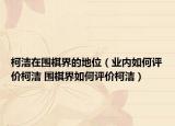 柯潔在圍棋界的地位（業(yè)內(nèi)如何評(píng)價(jià)柯潔 圍棋界如何評(píng)價(jià)柯潔）