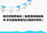 電炒菜鍋費電嗎（電煮鍋待電耗電嗎 多功能電煮鍋可以用來炒菜嗎）