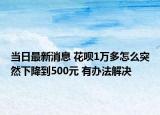 當日最新消息 花唄1萬多怎么突然下降到500元 有辦法解決