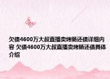 欠債4600萬大叔直播賣烤腸還債詳細(xì)內(nèi)容 欠債4600萬大叔直播賣烤腸還債具體介紹