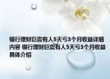 銀行理財巨震有人5天虧3個月收益詳細內(nèi)容 銀行理財巨震有人5天虧3個月收益具體介紹