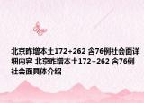 北京昨增本土172+262 含76例社會(huì)面詳細(xì)內(nèi)容 北京昨增本土172+262 含76例社會(huì)面具體介紹