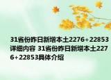 31省份昨日新增本土2276+22853詳細內容 31省份昨日新增本土2276+22853具體介紹