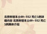 北京昨增本土69+552 死亡1例詳細內(nèi)容 北京昨增本土69+552 死亡1例具體介紹