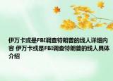 伊萬卡或是FBI調查特朗普的線人詳細內容 伊萬卡或是FBI調查特朗普的線人具體介紹