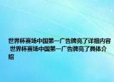 世界杯賽場中國第一廣告牌亮了詳細內(nèi)容 世界杯賽場中國第一廣告牌亮了具體介紹