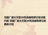 河南廠房火災(zāi)致38死違規(guī)電焊引發(fā)詳細內(nèi)容 河南廠房火災(zāi)致38死違規(guī)電焊引發(fā)具體介紹