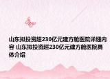 山東擬投資超230億元建方艙醫(yī)院詳細(xì)內(nèi)容 山東擬投資超230億元建方艙醫(yī)院具體介紹