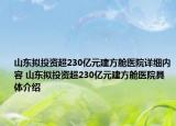 山東擬投資超230億元建方艙醫(yī)院詳細(xì)內(nèi)容 山東擬投資超230億元建方艙醫(yī)院具體介紹