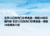 北京11日發(fā)熱門診患者是一周前16倍詳細內(nèi)容 北京11日發(fā)熱門診患者是一周前16倍具體介紹
